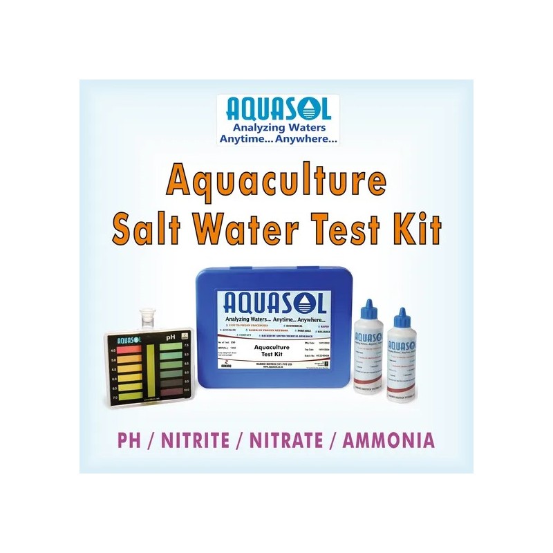 Aquasol Aquaculture Salt Water Test Kit pH / Ammonia / Nitrate / Nitrite AE108S