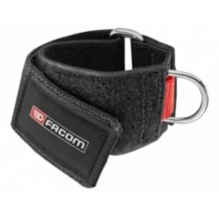 Facom 50 mm Elastic Belt Ring Wrist Strap with D Shaped Metal Ring, 2.7 kg Load Capacity WRT-DSLS