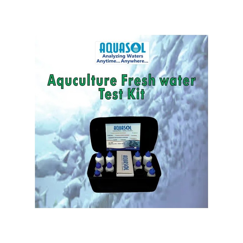 Aquasol Aquaculture Fresh Water Test Kit pH / Ammonia / Nitrate / Nitrite/ Dissolved Oxygen AE118F