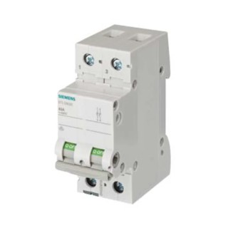 Siemens 2-Pole DIN Rail Isolator Switch 63A 400V ac Grey Handle 5TL1263-0