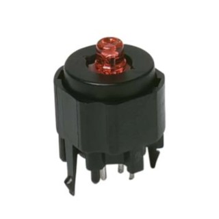 C & K K12 Series Push Button Switch, Momentary, PCB Mount, SPST, IP40, 30 V dc K12P BK 2 5N