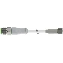 RS PRO Sensor Actuator Cable Male 4 way M12 to Female 4 way Straight, 2 m, PVC Jacket, Grey, Voltage 30V ac, IP65 154-7766