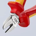 Knipex Side Cutter VDE 1000V Approved Diagonal Cutter, 140mm Overall Length, Jaw Width 11mm, Maximum Cutting 70 06 140