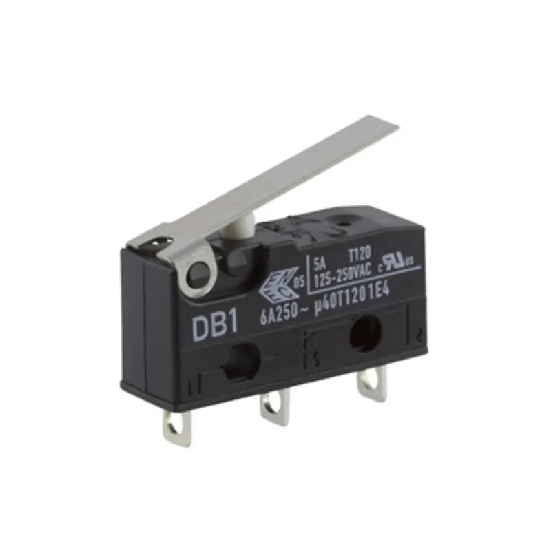 ZF Short Lever Micro Switch, Solder Terminal, 6A, 250 V AC, SPDT, IP50 DB1C-A1LB