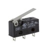 ZF Short Lever Micro Switch, Solder Terminal, 6A, 250 V AC, SPDT, IP50 DB1C-A1LB