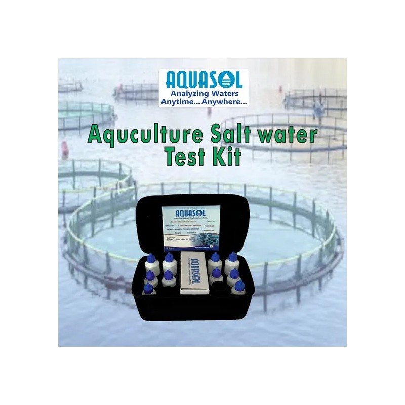 Aquasol Aquaculture Salt Water Test Kit pH / Ammonia / Nitrate / Nitrite/ Dissolved Oxygen AE118S