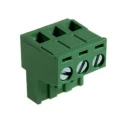 RS PRO Pluggable Terminal Block, 10-Contact, 5.08 mm Pitch, 1 Row, Polyamide Housing, 8A, 300V, Right Angle, Green 146-8250