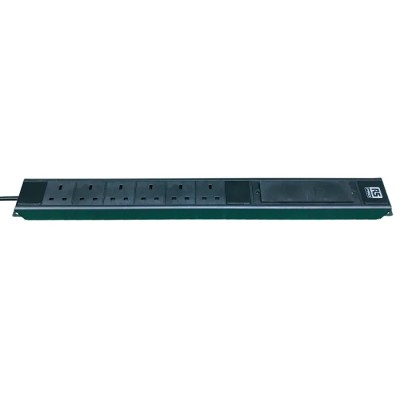 RS PRO 3 m 6 Socket BS1363 Power Distribution Unit Power Strip 250V AC BS1363 Model BS1363