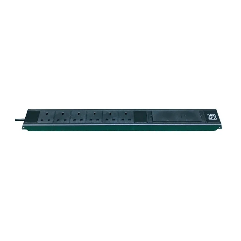 RS PRO 3 m 6 Socket BS1363 Power Distribution Unit Power Strip 250V AC BS1363 Model BS1363