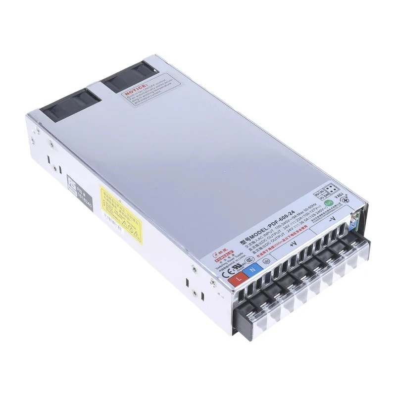 RS PRO Embedded Switching Power Supply 600 W 24 V DC Chassis Mount 90-264 V AC Input 161-8240