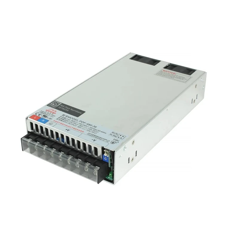 RS PRO Switching Power Supply 24V DC 480W Chassis Mount SMPS 22A 90-264V AC 161-8232