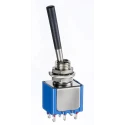 APEM Toggle Switch Panel Mount On-Off-On DPDT Solder Lug Terminal 30 V dc 250 V ac 5647AB-21+U642