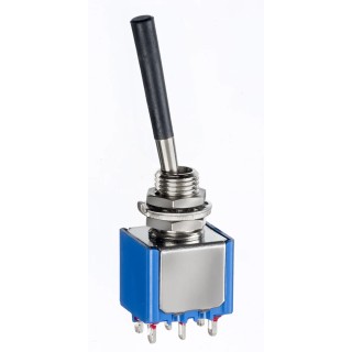 APEM Toggle Switch Panel Mount On-Off-On DPDT Solder Lug Terminal 30 V dc 250 V ac 5647AB-21+U642