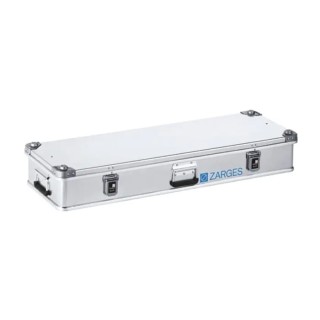 Zarges K 470 Metal Waterproof Watertight Transit Case Aluminium, IP54, Lockable, Silver, 400 mm Width x 1.2 m Depth x 40847