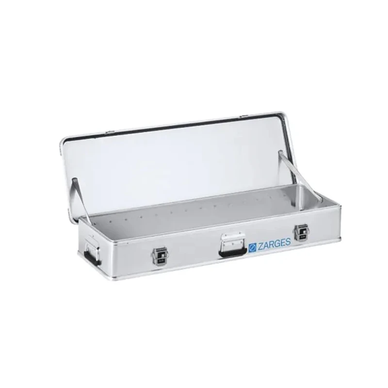Zarges K 470 Metal Waterproof Watertight Transit Case Aluminium, IP54, Lockable, Silver, 400 mm Width x 1.2 m Depth x 40847