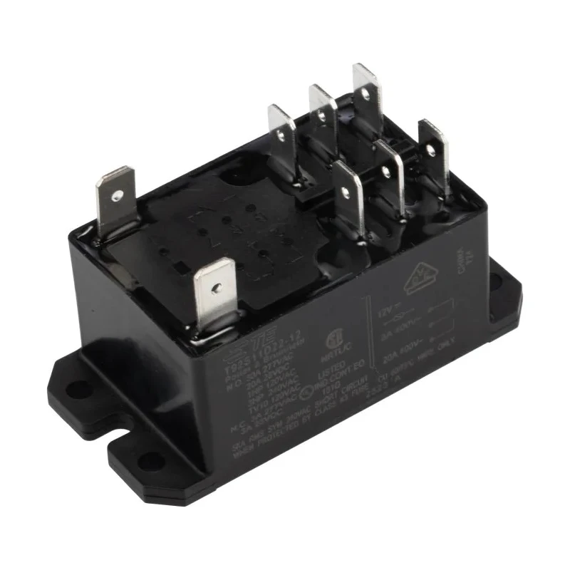 TE Connectivity Panel Power Relay 12V dc Coil 30A Switching Current DPDT T92S11D22-12 9-1393211-3