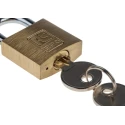RS PRO Key Brass Padlock, 5 mm Shackle Diameter, 14 mm Shackle Length, 3 mm Body Brass Padlock 781-5997