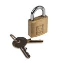 RS PRO Key Brass Padlock, 5 mm Shackle Diameter, 14 mm Shackle Length, 3 mm Body Brass Padlock 781-5997