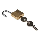 RS PRO Key Brass Padlock, 5 mm Shackle Diameter, 14 mm Shackle Length, 3 mm Body Brass Padlock 781-5997