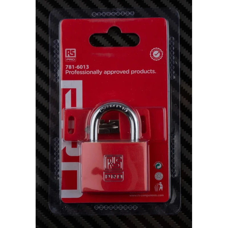 RS PRO Key Brass Padlock 6 mm Shackle, 43mm Body 781-6013