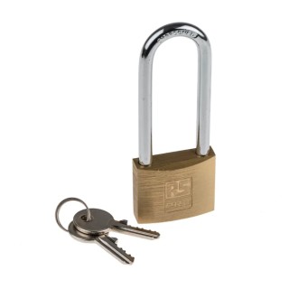 RS PRO Key Brass Padlock 6 mm Shackle 4mm Body 781-6004