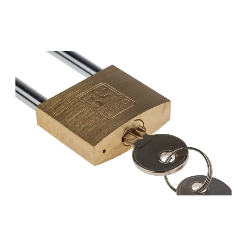 RS PRO Key Brass Padlock 6 mm Shackle 4mm Body 781-6004