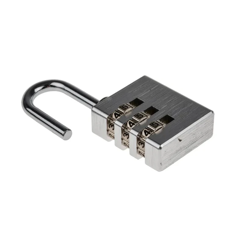 RS PRO Aluminium Combination Padlock 5 mm Shackle Diameter, 26 mm Shackle Length, 3 mm Body 781-6039