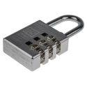 RS PRO Aluminium Combination Padlock 5 mm Shackle Diameter, 26 mm Shackle Length, 3 mm Body 781-6039
