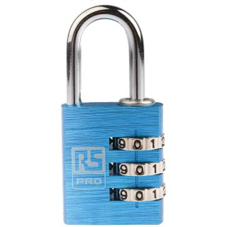 RS PRO Aluminium Combination Padlock with 5 mm Shackle, 3 mm Body, Model 781-6048