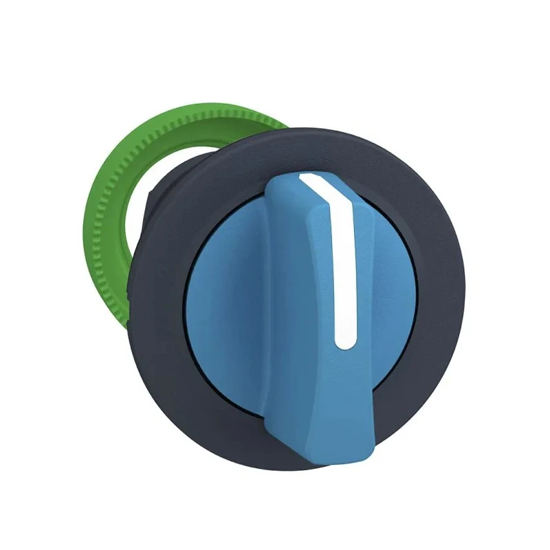 Schneider Electric Harmony XB5 Series 2 Position Selector Switch Head 30 mm Cutout Blue Handle IP69K IP67 IP66 ZB5FD206