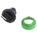 Schneider Electric Harmony XB5 Series 2 Position Selector Switch Head, 30 mm Cutout, Black Handle, IP67, IP66, IP69K ZB5FD2