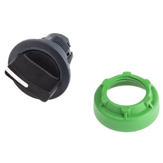 Schneider Electric Harmony XB5 Series 2 Position Selector Switch Head, 30 mm Cutout, Black Handle, IP67, IP66, IP69K ZB5FD2