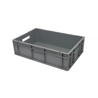 RS PRO 30L Grey Polypropylene Euro Container, 170 mm x 400 mm x 600 mm 163-1904
