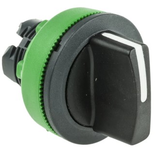 Schneider Electric Harmony XB5 Series 3 Position Selector Switch Head, 30 mm Cutout, Black Handle, IP67 IP66 IP69K ZB5FD8