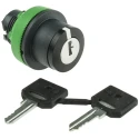 Schneider Electric Harmony 3-position Key Switch Head, Latching Operation, 30mm Cutout Diameter ZB5FG04D