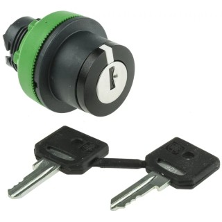 Schneider Electric Harmony XB5 3-position Key Switch Head, Spring Return, 30 mm Cutout ZB5FG08D