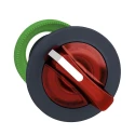 Schneider Electric Harmony XB5 Series 2 Position Illuminated Selector Switch Head 30 mm Cutout Red Handle IP69K ZB5FK1243