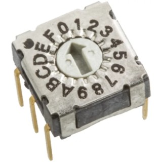 Wurth Elektronik Rotary Coded DIP Switch with Arrow Type Actuator, Solder Tag Terminals 428547320916