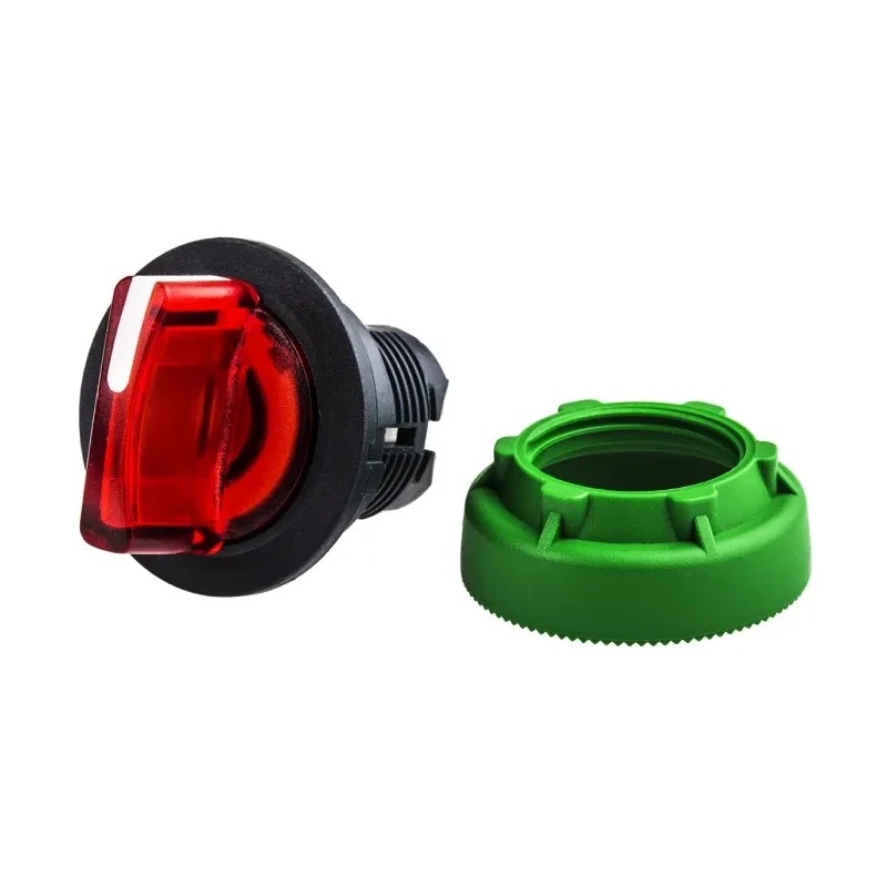 Schneider Electric Harmony XB5 Series 3 Position Illuminated Selector Switch Head, 30 mm Cutout, Red Handle, IP69K ZB5FK1343