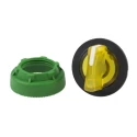 Schneider Electric Harmony XB5 Series 3 Position Illuminated Selector Switch Head, 30 mm Cutout, Yellow Handle ZB5FK1383