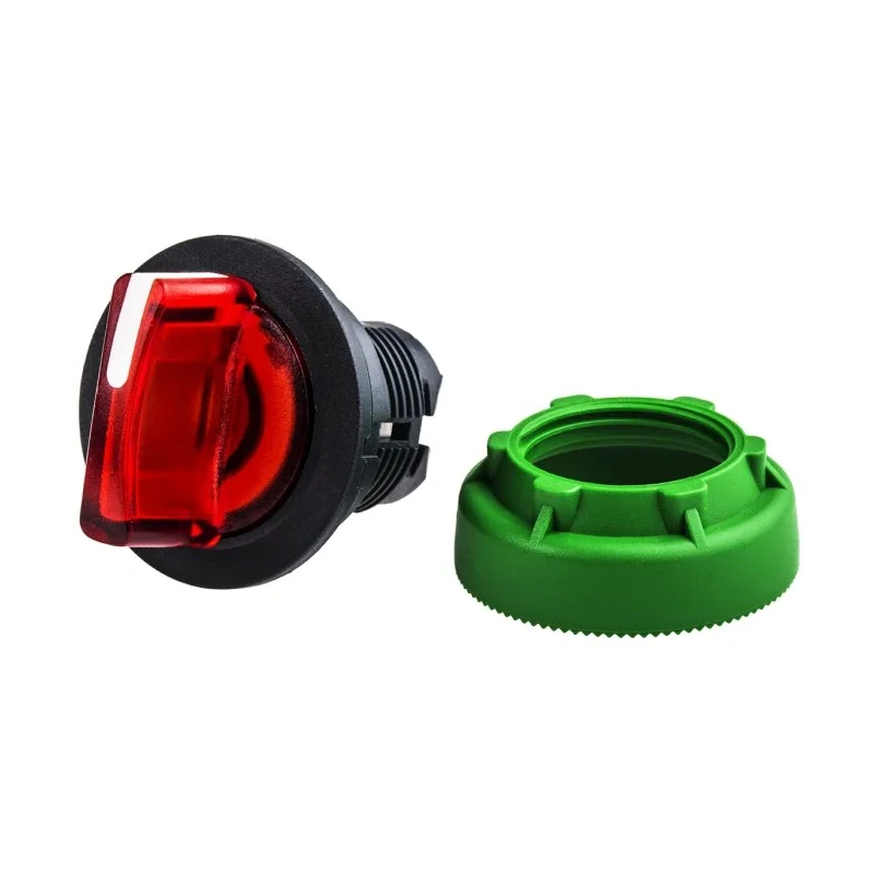 Schneider Electric Harmony XB5 Series 3 Position Illuminated Selector Switch Head 30 mm Cutout Red Handle IP66 ZB5FK1743
