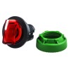 Schneider Electric Harmony XB5 Series 3 Position Illuminated Selector Switch Head 30 mm Cutout Red Handle IP66 ZB5FK1743