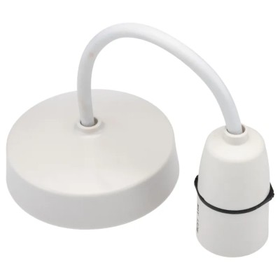 MK Electric Ceiling Rose White 150mm Safety Pendant Set 1186WHI