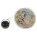 MK Electric Ceiling Rose White 150mm Safety Pendant Set 1186WHI