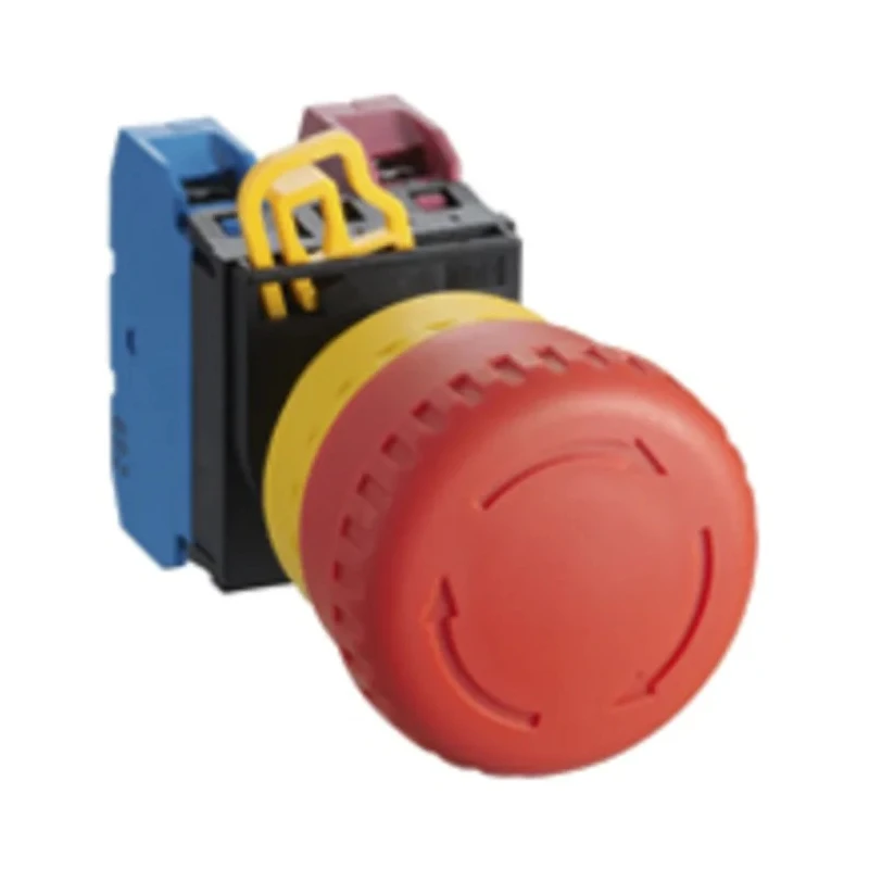 Idec Twist Release Emergency Stop Push Button Panel Mount 22mm Cutout 2 NC Contacts Red IP65 YW1B-V4E02R