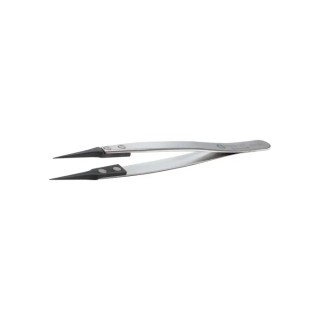ideal-tek 130mm Stainless Steel Fine, Flat ESD Safe Tweezer 11.5CF.SA