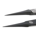 ideal-tek 130mm Stainless Steel Fine, Flat ESD Safe Tweezer 11.5CF.SA
