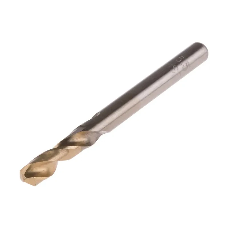 RS PRO High Speed Steel (HSS) Twist Stub Drill Bit, 66mm Overall Length, 5 Pieces, Titanium Nitride Finish, 5.5mm 787-7282