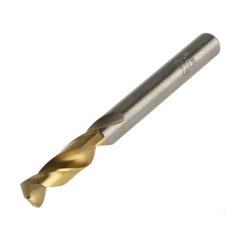 RS PRO HSS G Twist Stub Drill Bit Set, Titanium Nitride Finish, 6.5mm Shank, 70mm Overall Length, 5 Pieces 787-7295