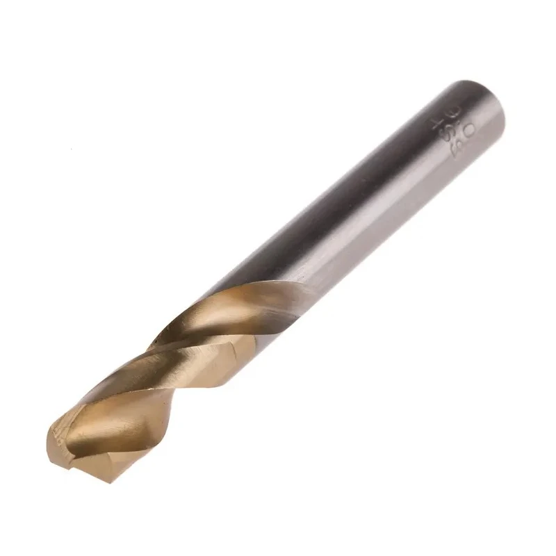 RS PRO HSS Twist Stub Drill Set Titanium Nitride Finish, 9mm Shank, 135° Point Angle, 84mm Length, 5 Pieces 787-7318